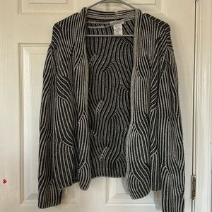 Women’s cardigan sweater black/white